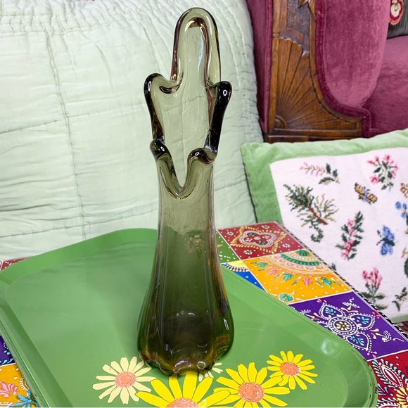 Smokey Glass Stretch Vase - Picture 1 of 6
